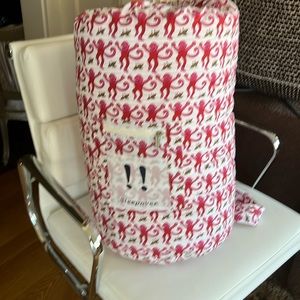 Roller Rabbit pink monkey sleepover bag, never used, never unrolled!!